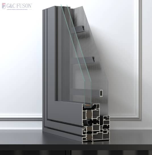 City Soundproof Windows - Cross Section